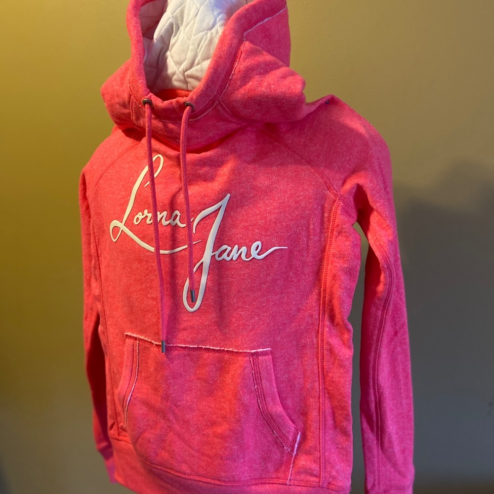 Bright pink hoodie